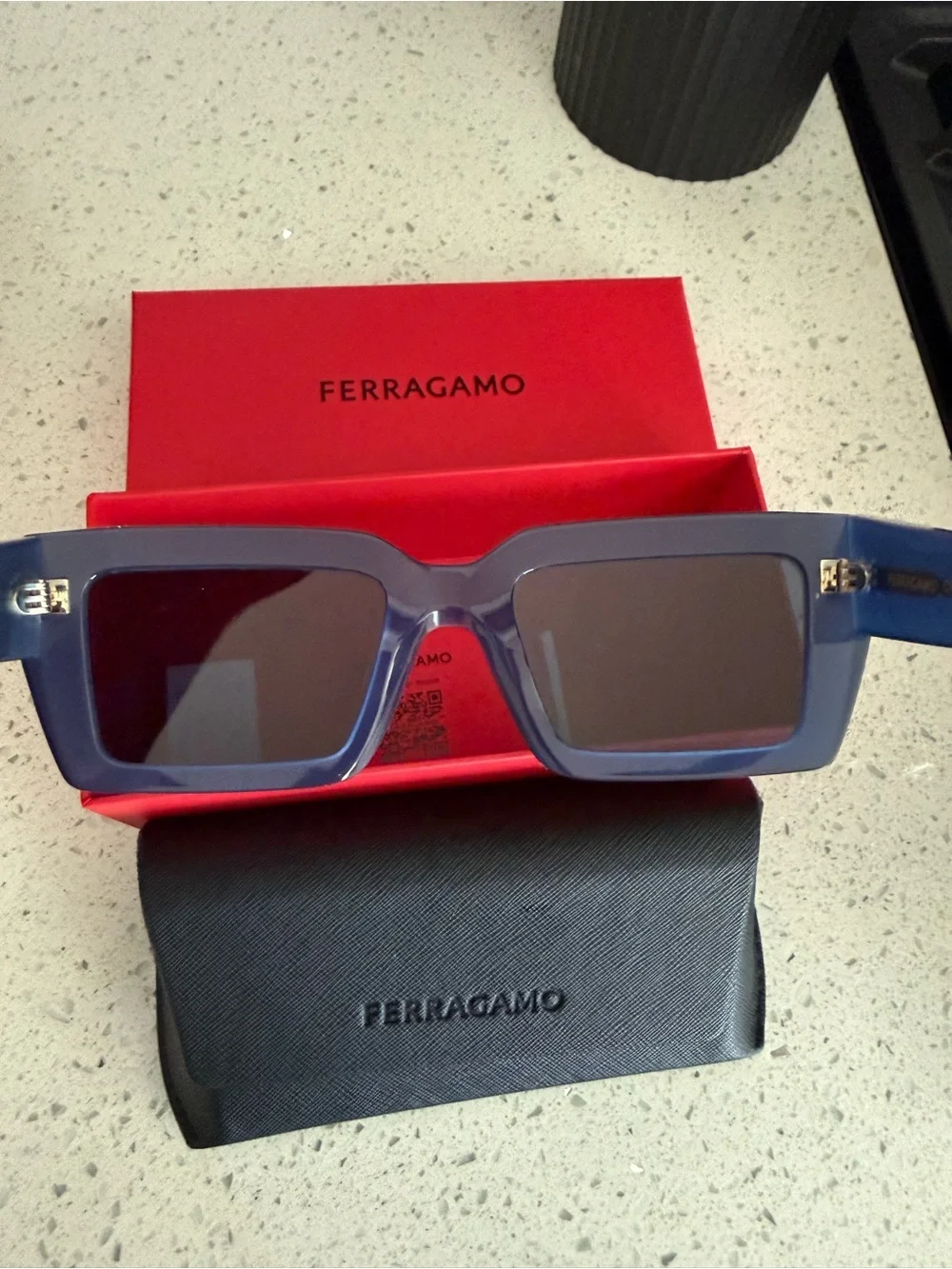 Salvatore Ferragamo SF1108S Blue Gender Neutral Full Inclusion NWT Sunglasses